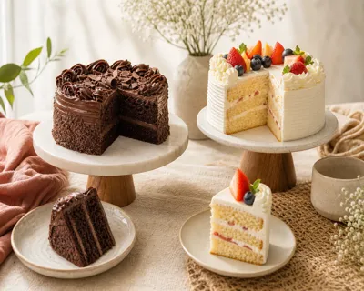 Mud cake vs sponge cake